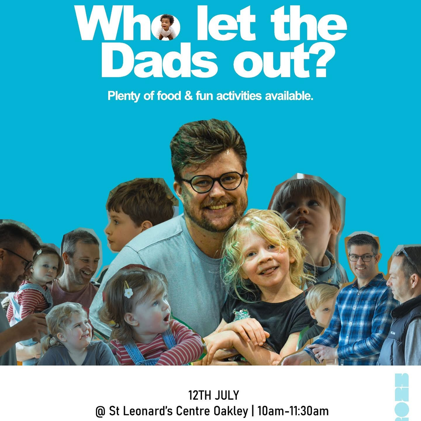 Event poster for Who let the Dads out?